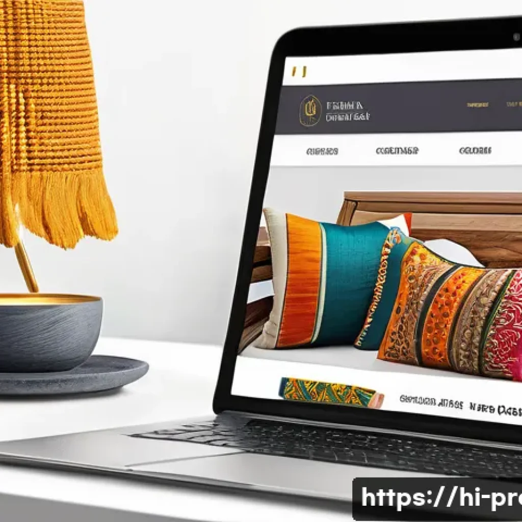 이커머스 수익 구조 - A vibrant and modern online store interface displayed on a laptop and smartphone screen, showcasing ...