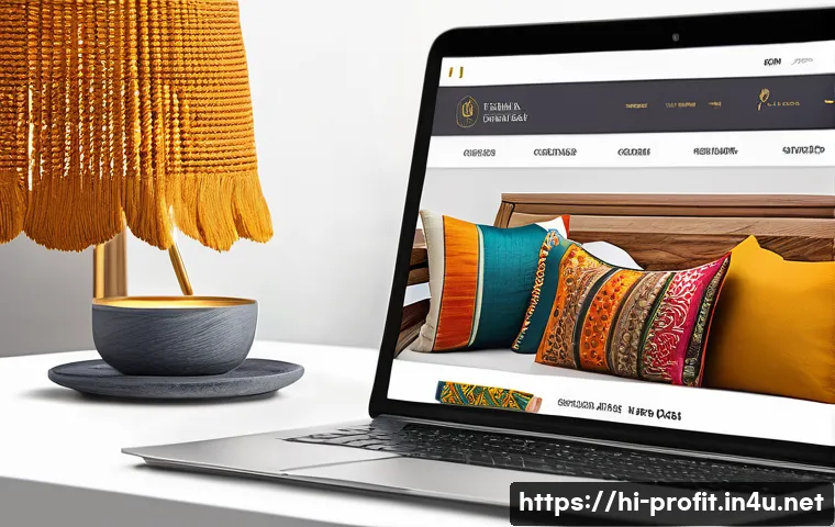 이커머스 수익 구조 - A vibrant and modern online store interface displayed on a laptop and smartphone screen, showcasing ...