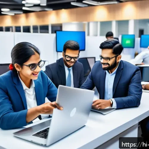 Home 31 B2B 수익 모델 분석 - A professional B2B digital marketplace scene showing diverse business people from India engaging thr...